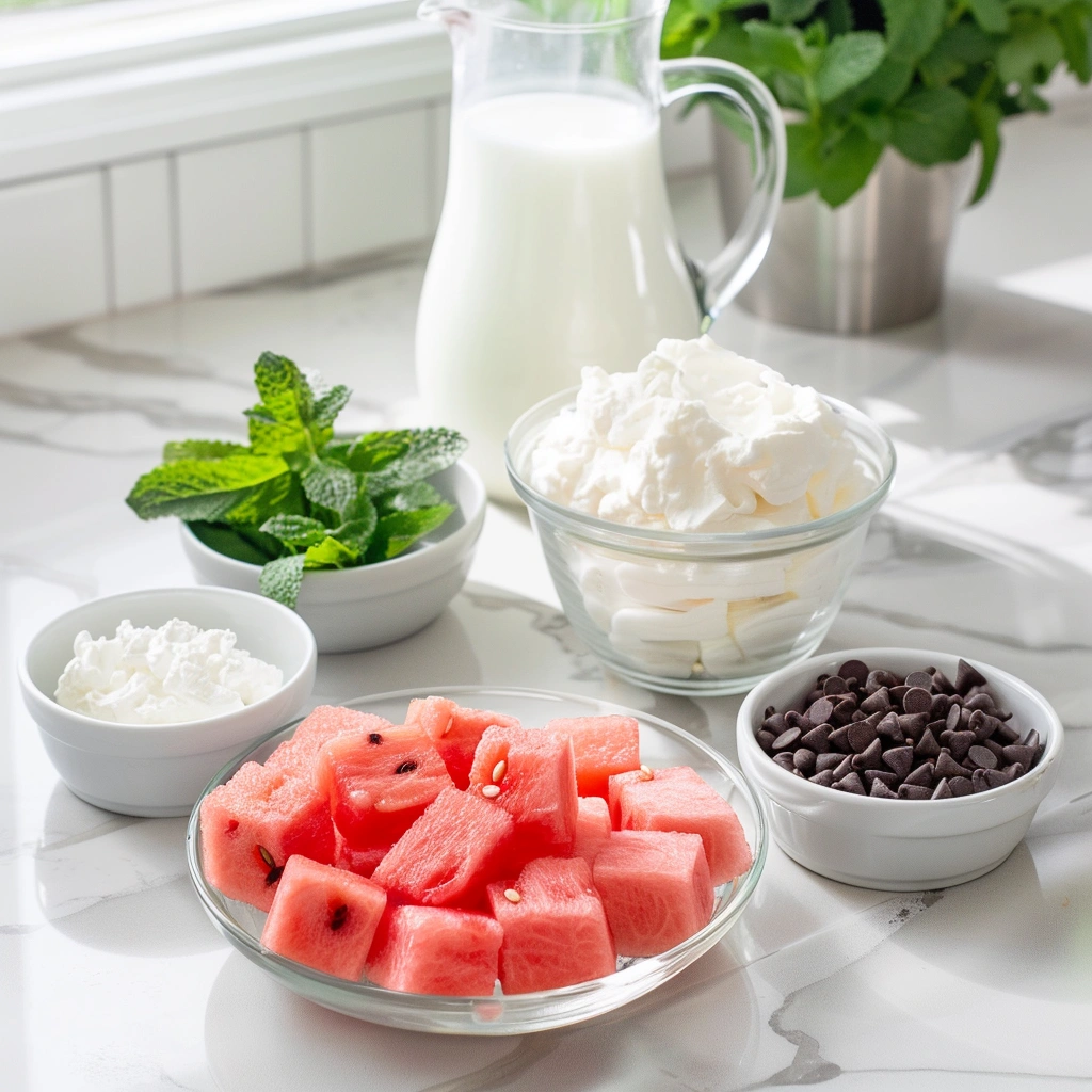 Watermelon Pudding Cups
