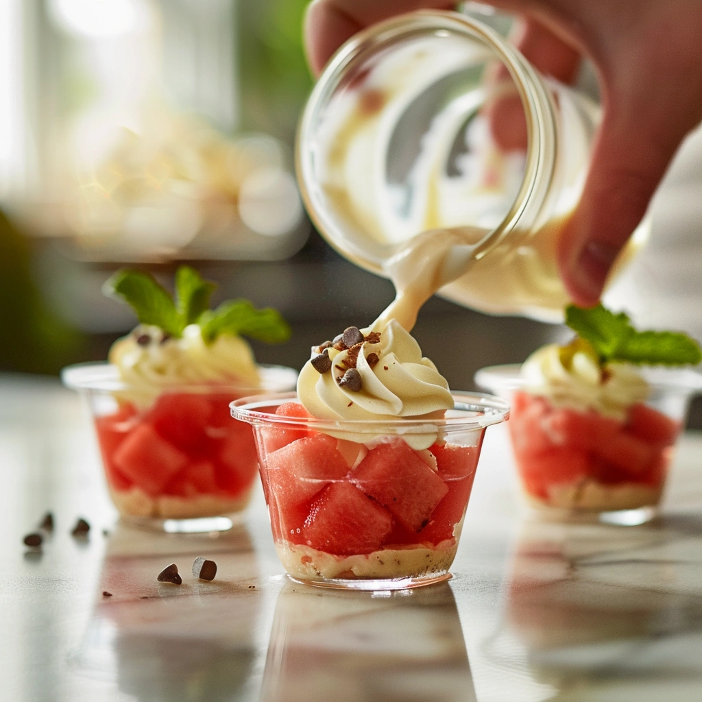 Watermelon Pudding Cups