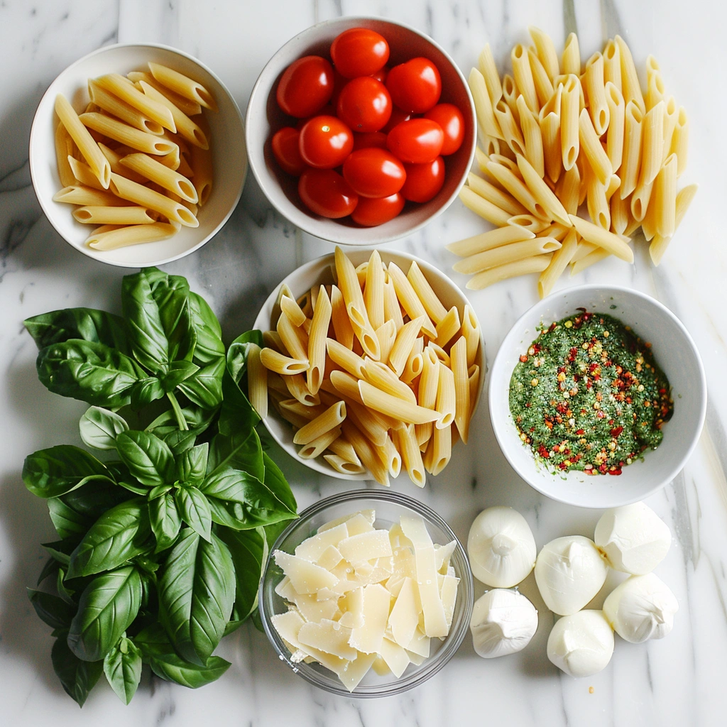 Pesto Pasta with Roasted Tomatoes