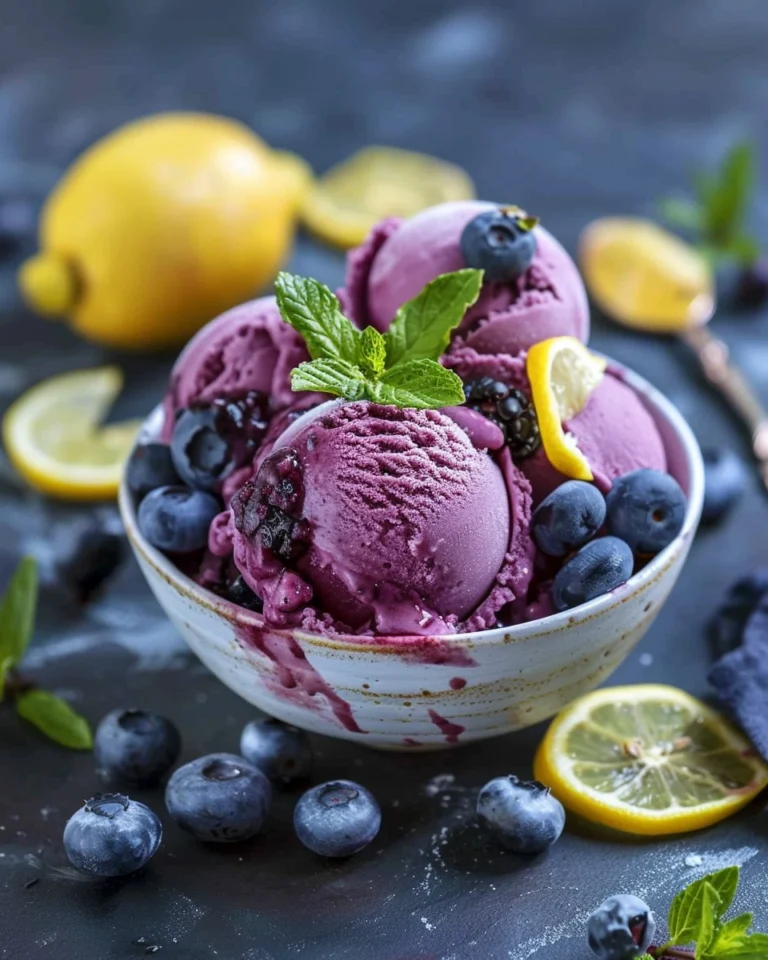 Blueberry Lemon Sorbet