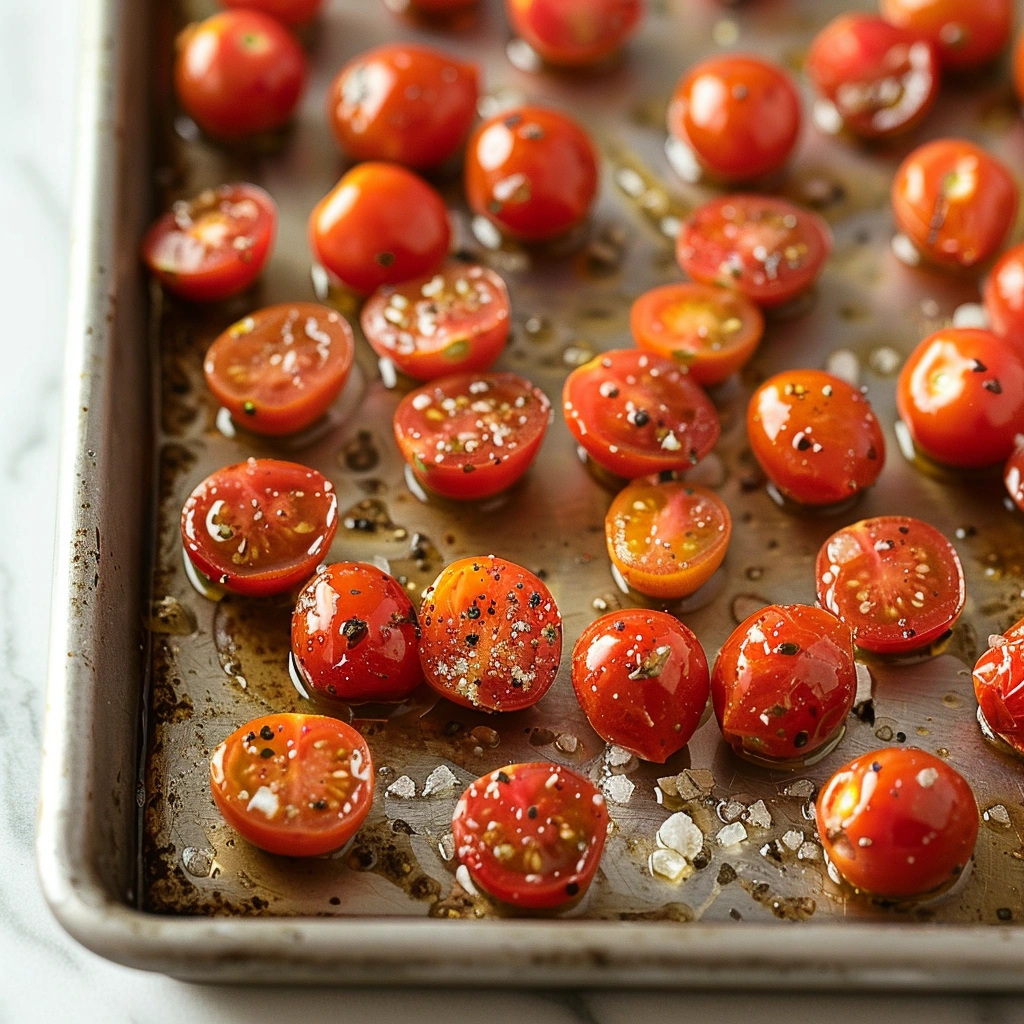 Pesto Pasta with Roasted Tomatoes