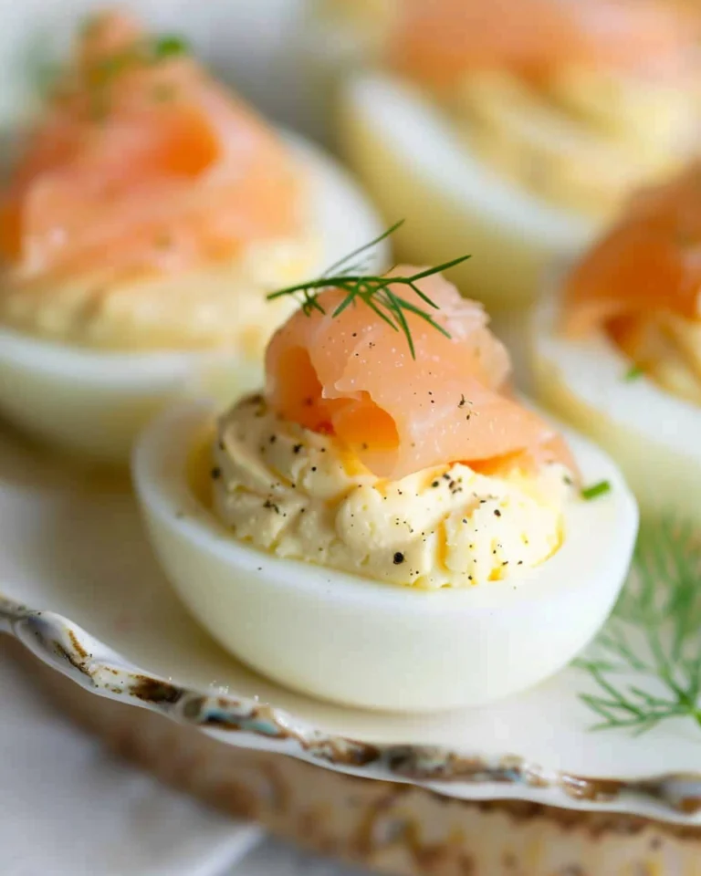 Smoked Salmon Deviled Eggs