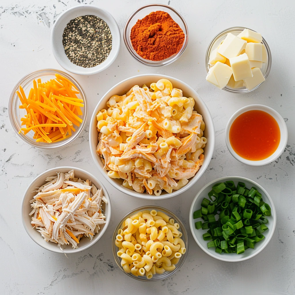 Slow Cooker Buffalo Chicken Mac and Cheese