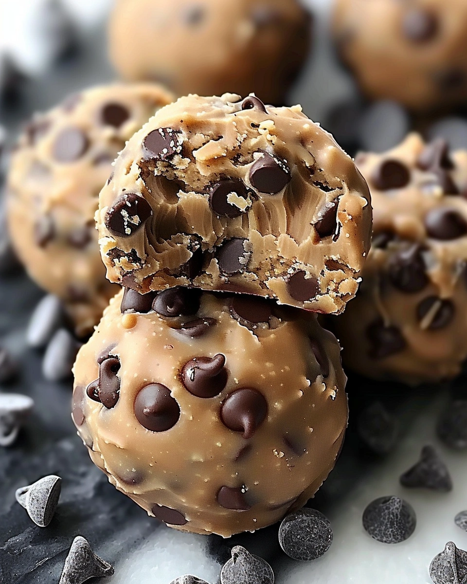 Chocolate Chip Cookie Dough Protein Balls