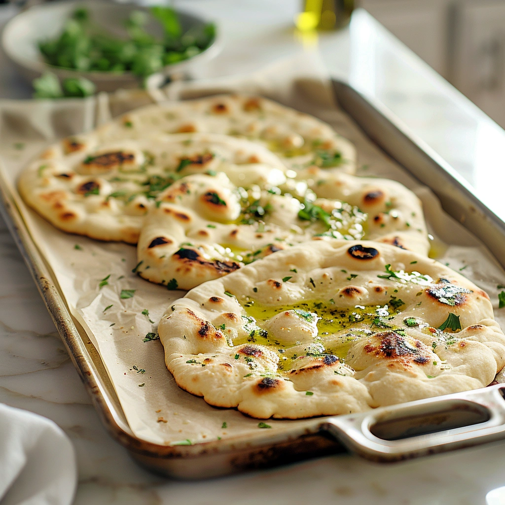 Peach & Basil Naan Bread Pizza