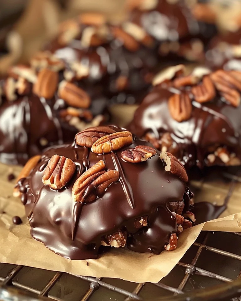 Chocolate Pecan Turtle Clusters