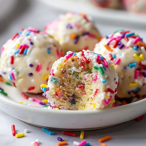Birthday Cake Protein Balls