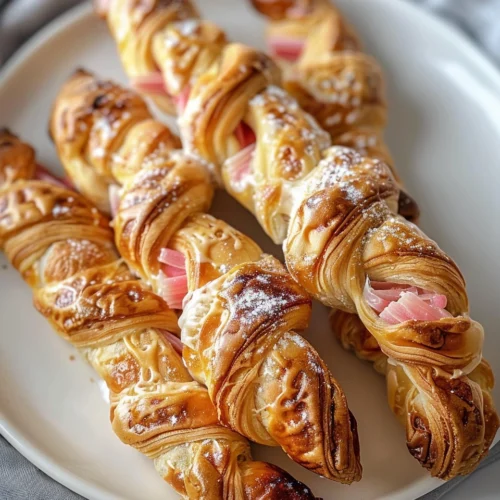 Rhubarb Cream Cheese Danish Twists