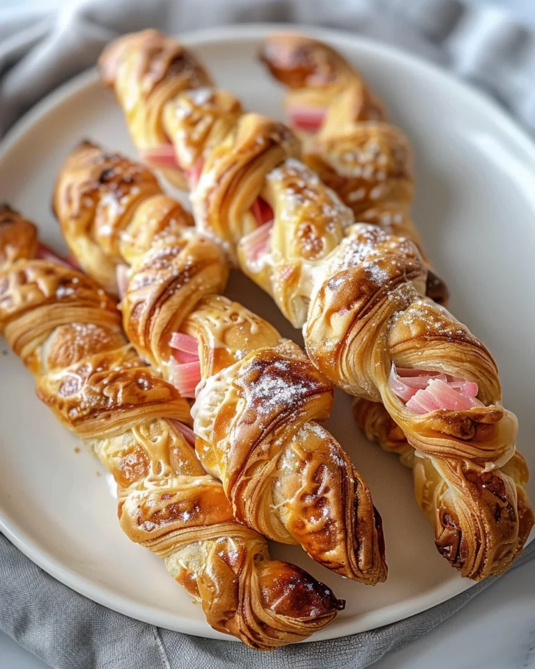 Rhubarb Cream Cheese Danish Twists