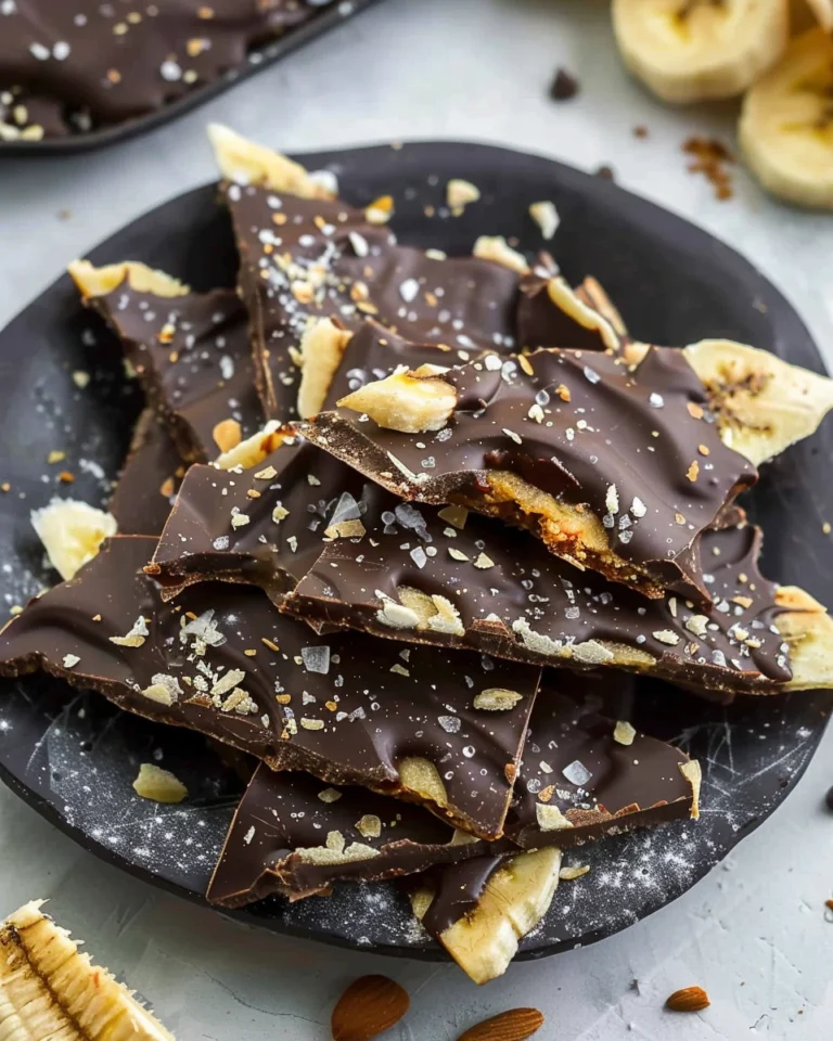 Chocolate Banana Bark just 3 Ingredients
