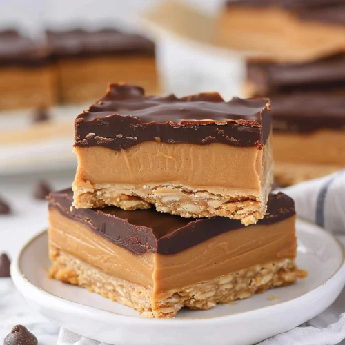 No-Bake Peanut Butter Buckeye Bars