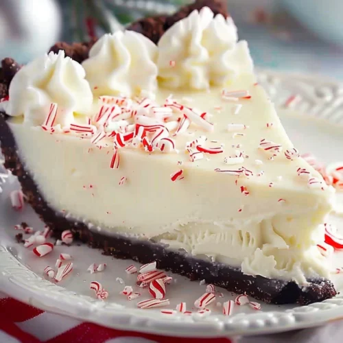 White Chocolate Peppermint Pie