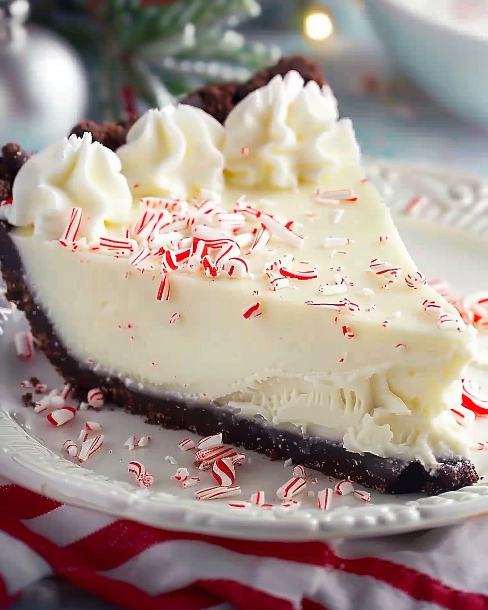 White Chocolate Peppermint Pie