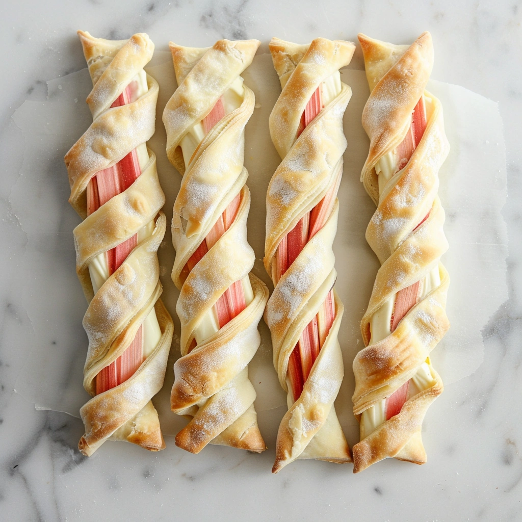 Rhubarb Cream Cheese Danish Twists