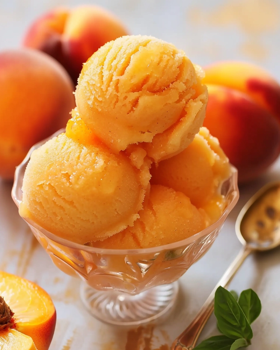 Peach Sorbet A Refreshing and Fruity Summer Treat