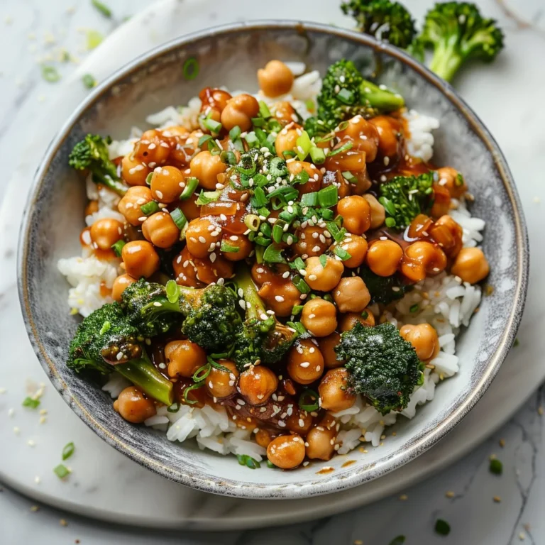 Colorful Broccoli Stir Fry with Chickpeas in a skillet