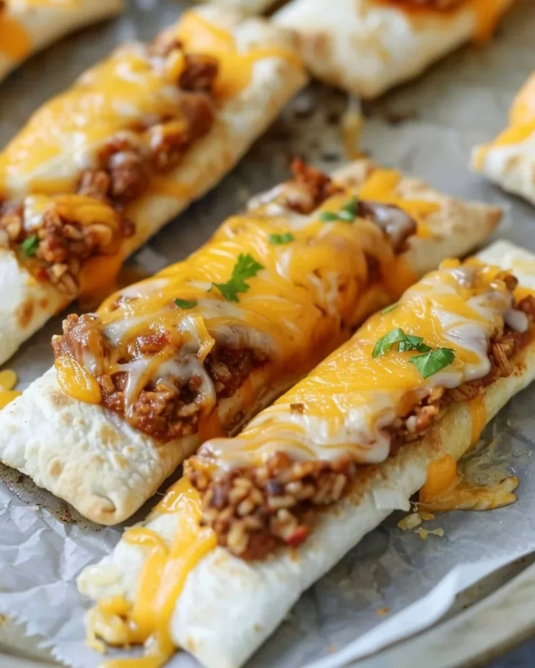 Cheesy taco sticks served as a party snack with festive decorations
