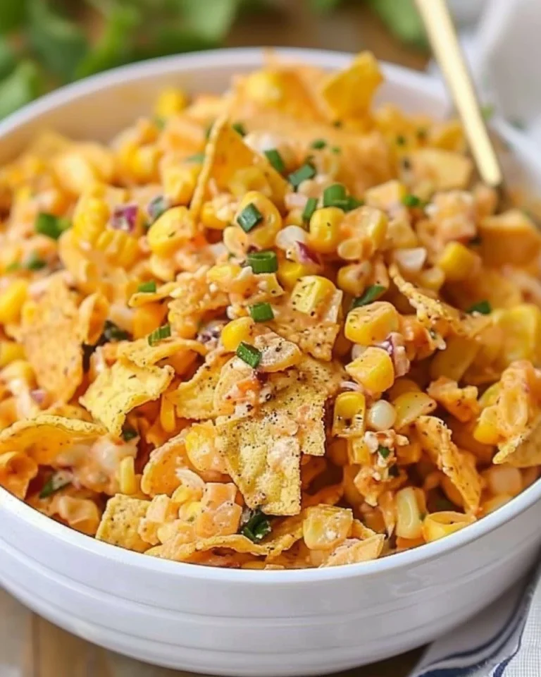Delicious Frito Corn Salad made with 5 simple ingredients for potlucks