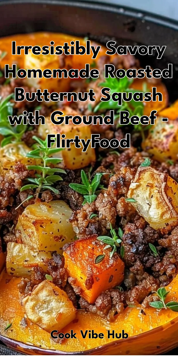 Homemade Roasted Butternut Squash with Ground Beef - FlirtyFood