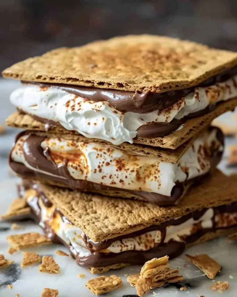 Delicious oven s'mores prepared with chocolate, marshmallows, and graham crackers