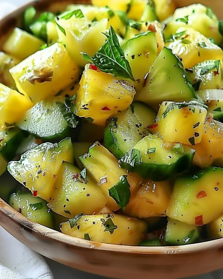 Refreshing pineapple cucumber salad with vibrant ingredients