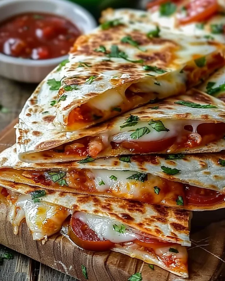 Delicious Pizza Quesadillas served crispy and cheesy, ideal for family meals.