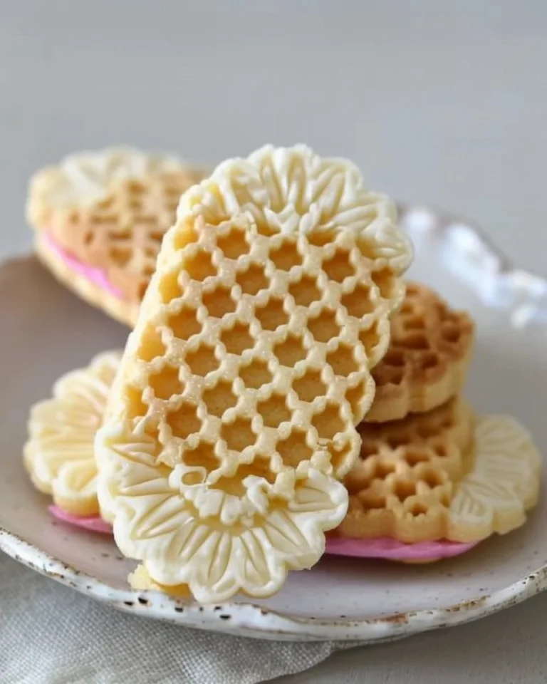 Plate of homemade Sugar Wafer Pencil Cookies shaped like pencils