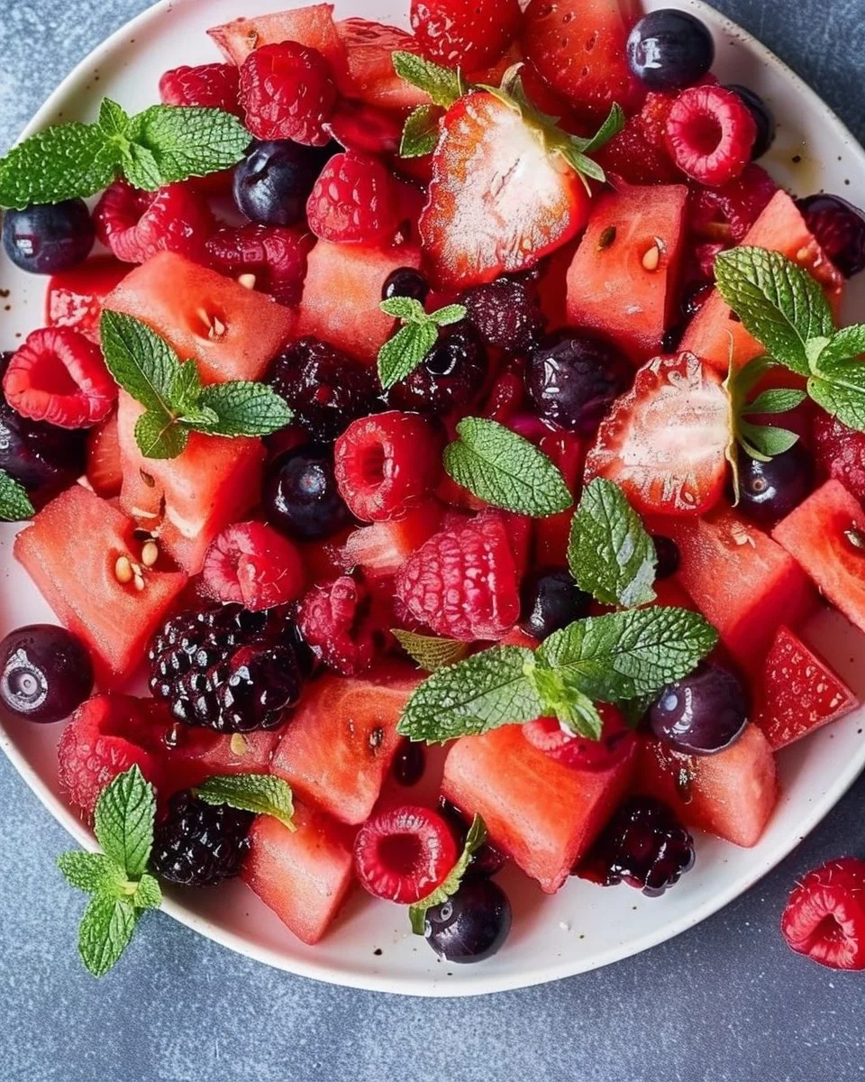 Watermelon Berry Fruit Salad