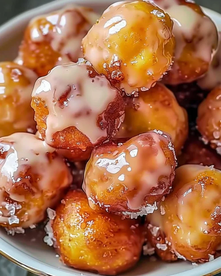 Delicious homemade apple fritter bites on a plate