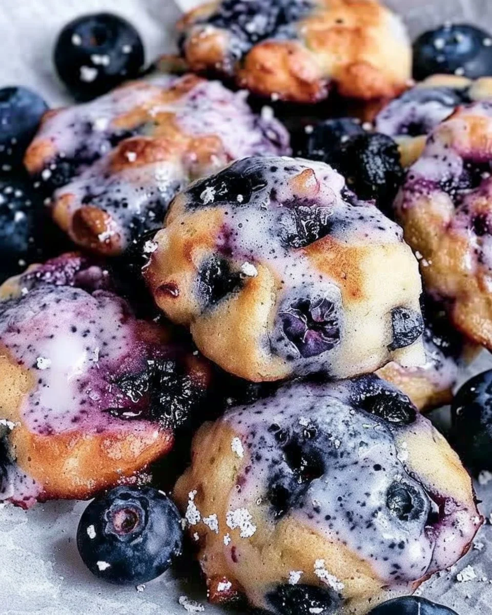 Baked Blueberry Greek Yogurt Fritters