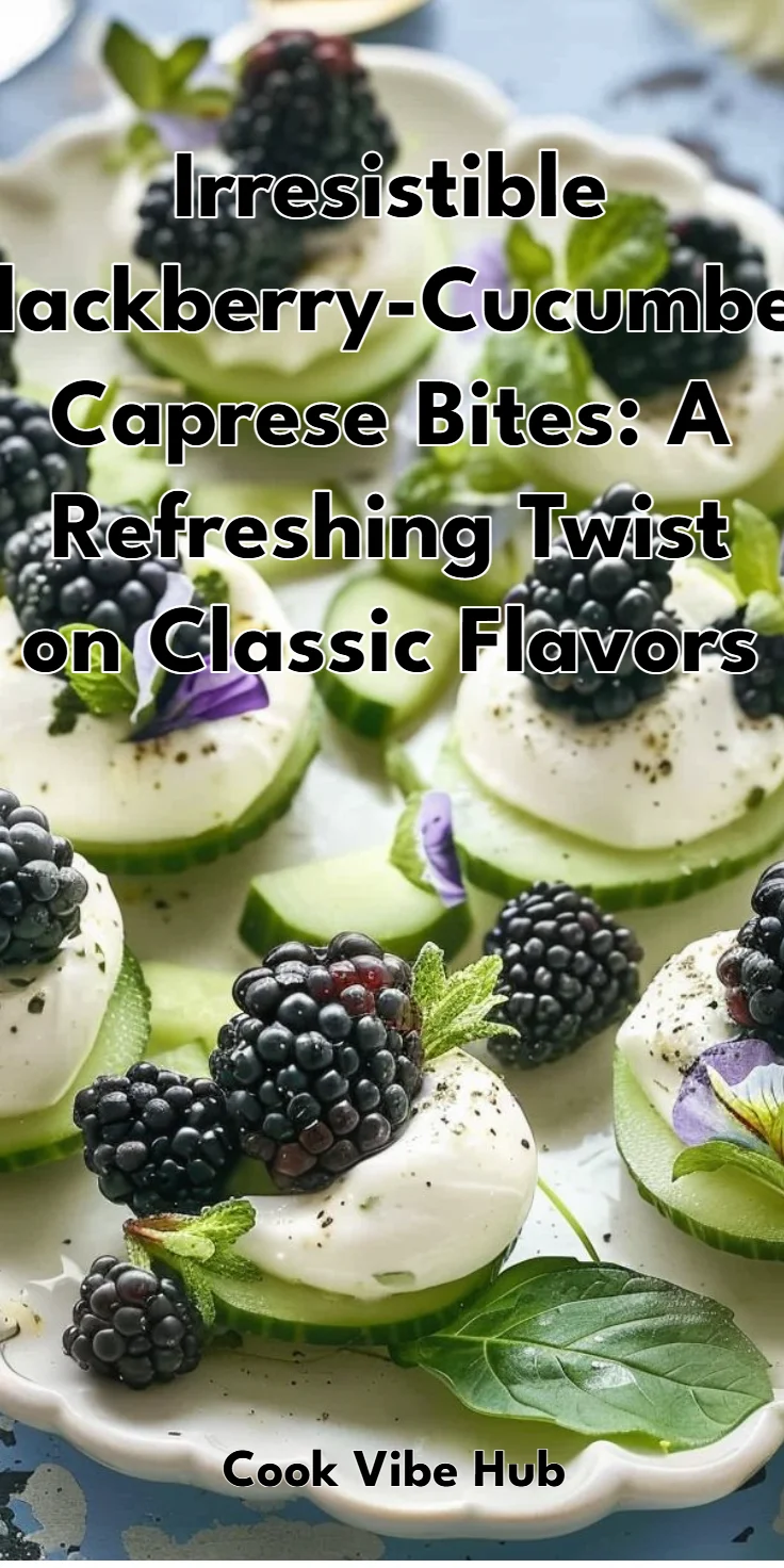 Blackberry Cucumber Caprese Bites Recipe