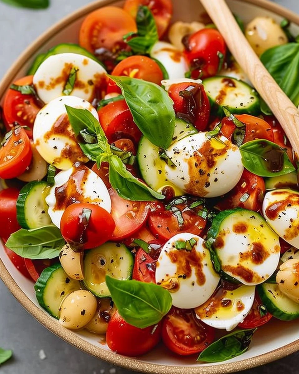 High Protein Caprese Salad