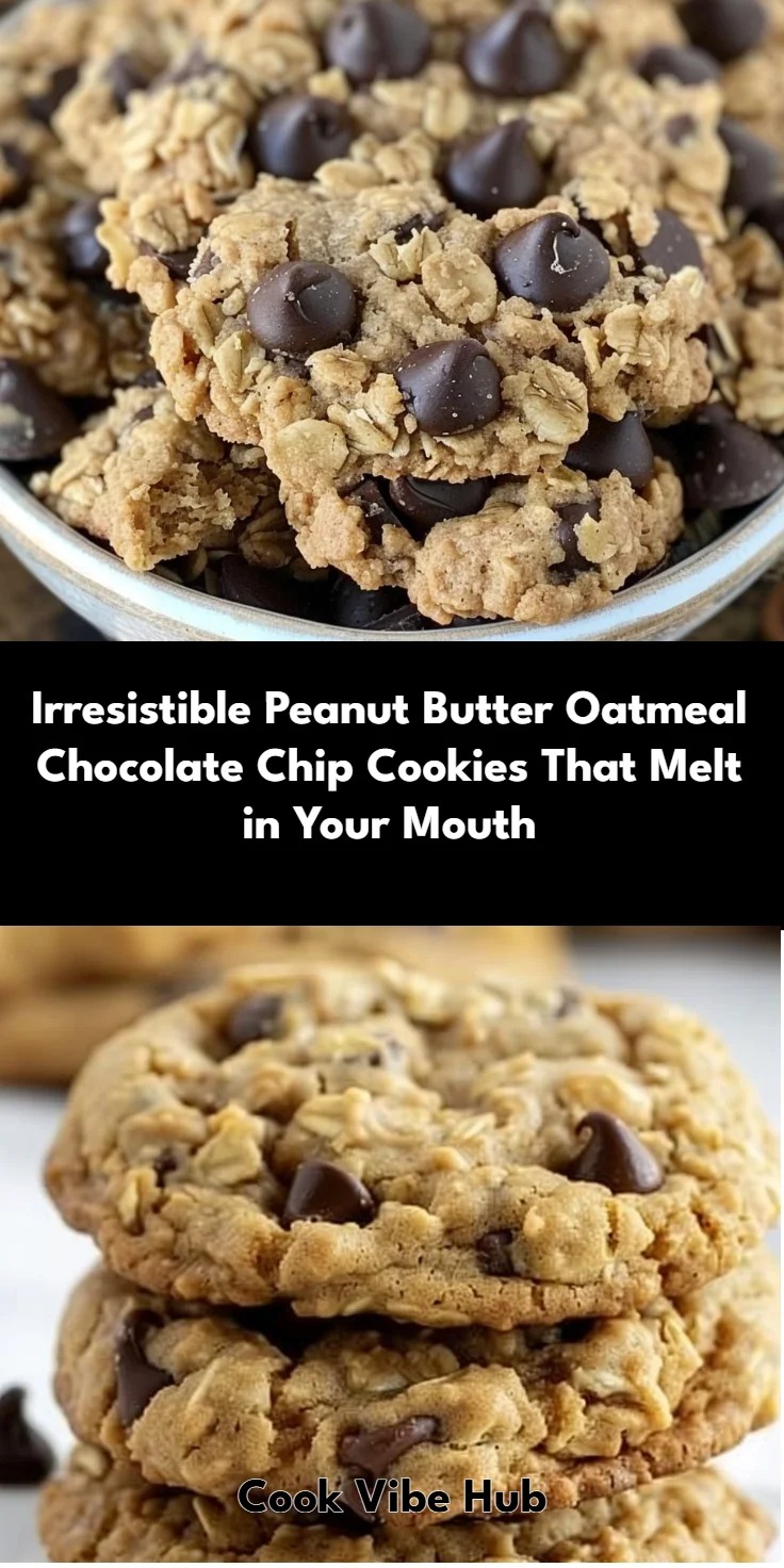 Chocolate Chip Cookies Made with Peanut Butter and Oatmeal
