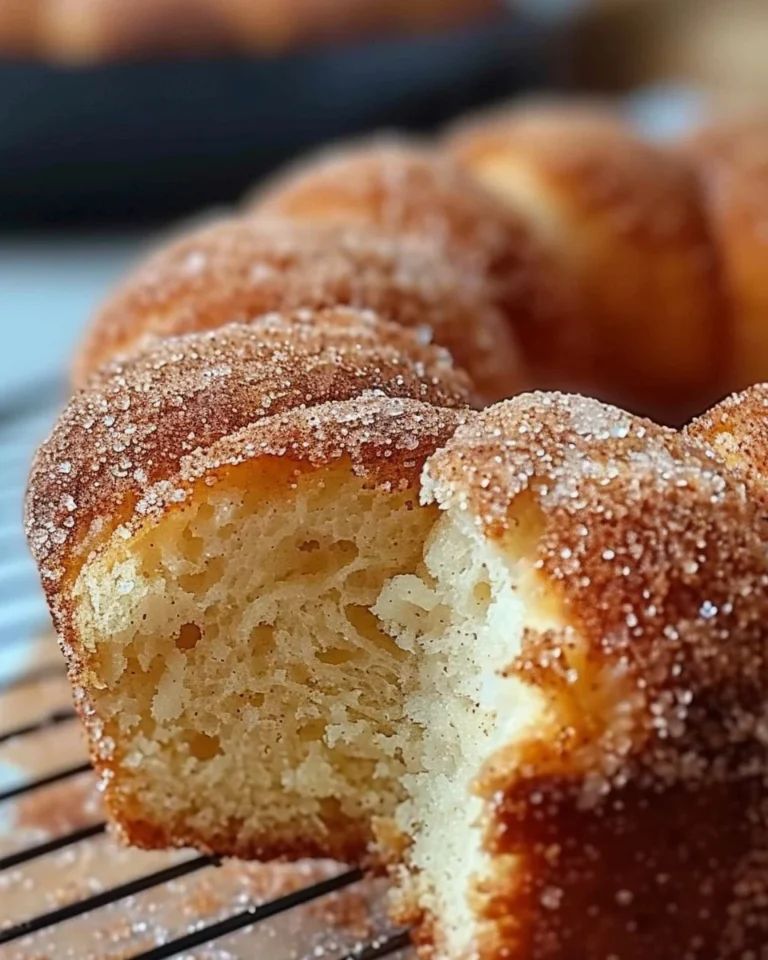 Delicious cinnamon sugar donut sweet bread, perfect for dessert or breakfast.