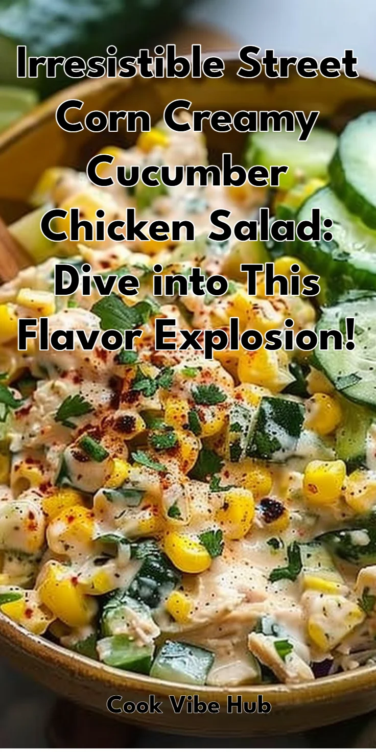 Creamy Cucumber Chicken Salad with Street Corn