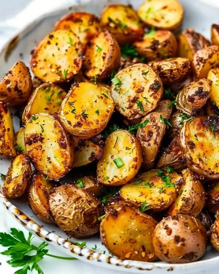 Crispy air fryer potatoes served on a plate