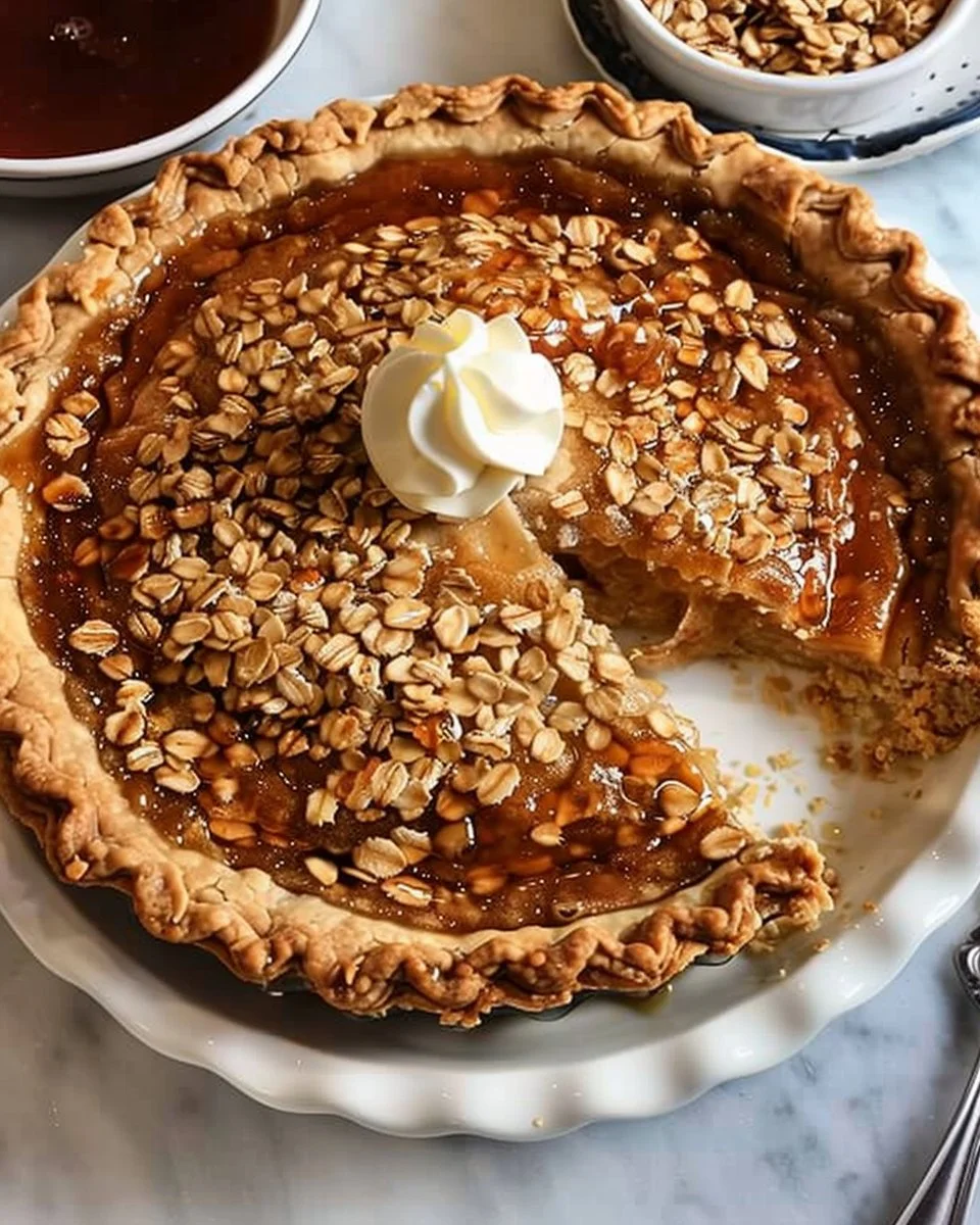 Crispy Burnt Honey Pie with Flaky Oat Crust