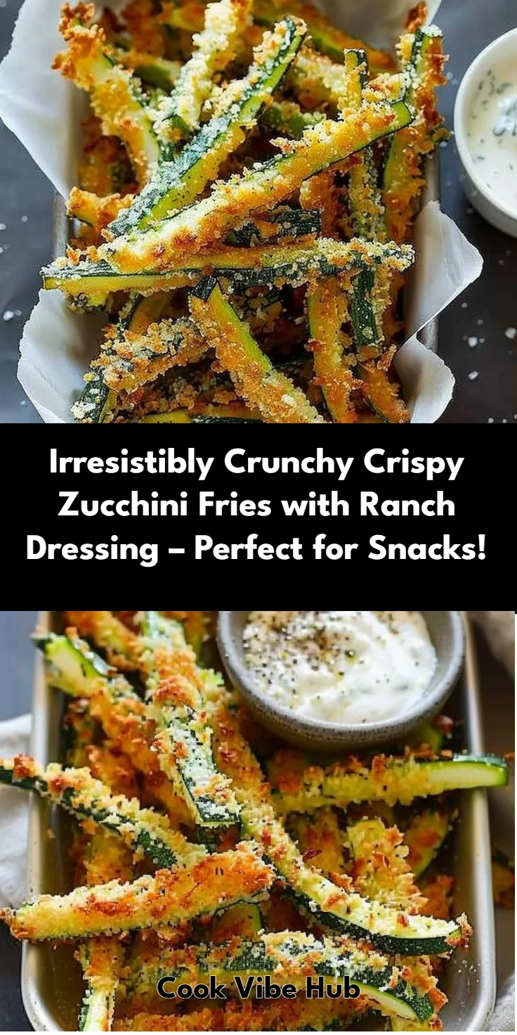 Crispy Zucchini Fries with Ranch Dressing