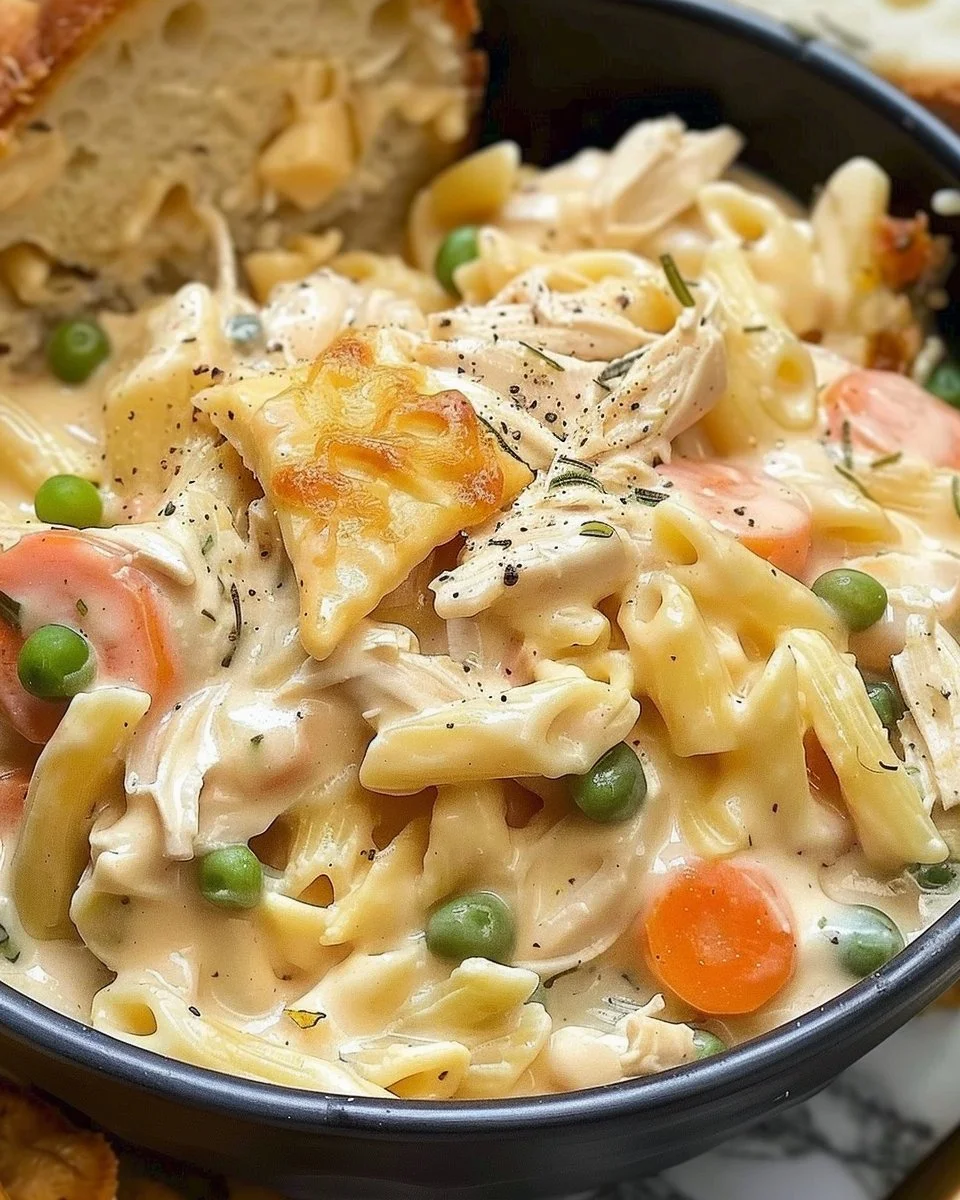 Crock Pot Chicken Pot Pie Pasta