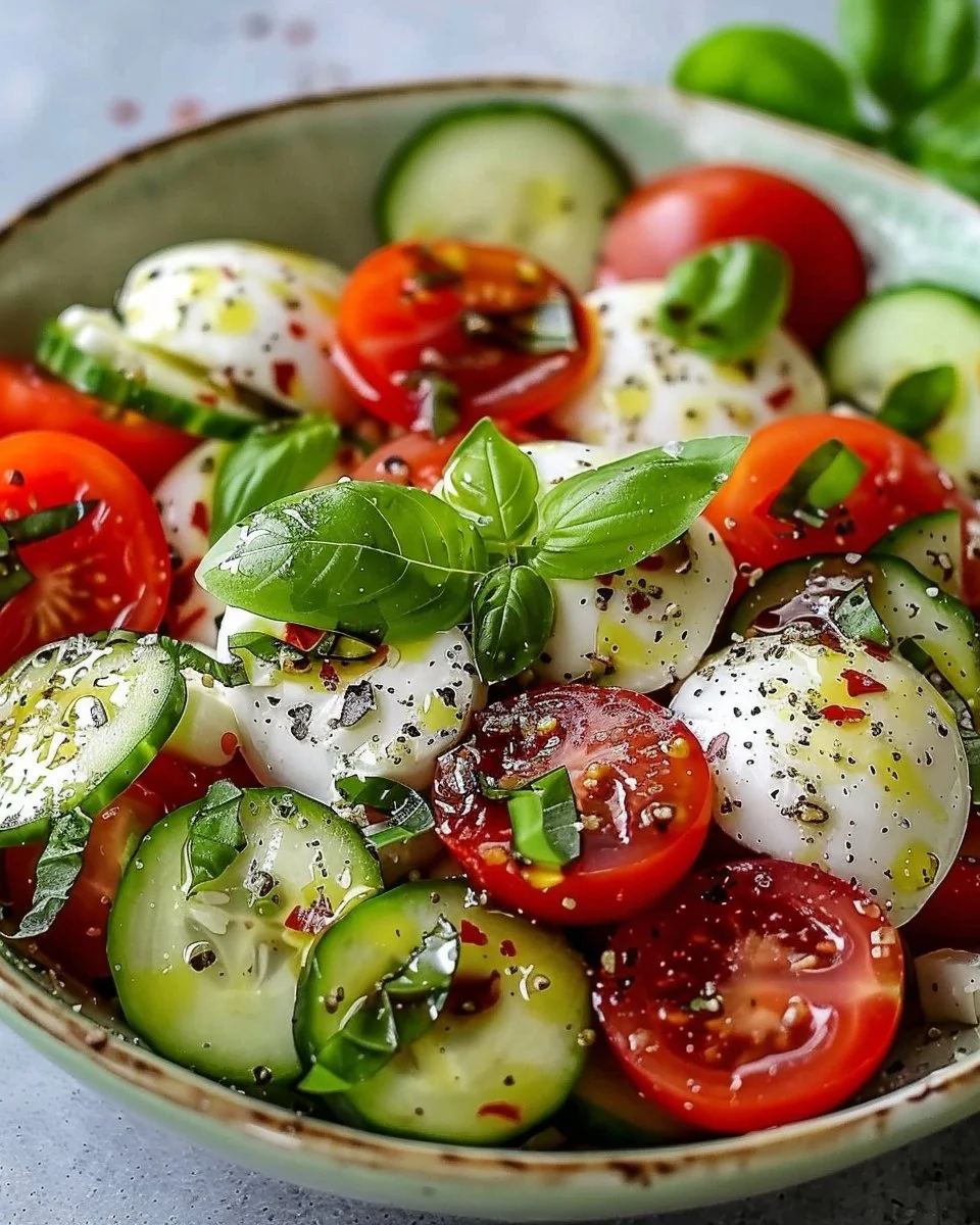 Cucumber Caprese Salad