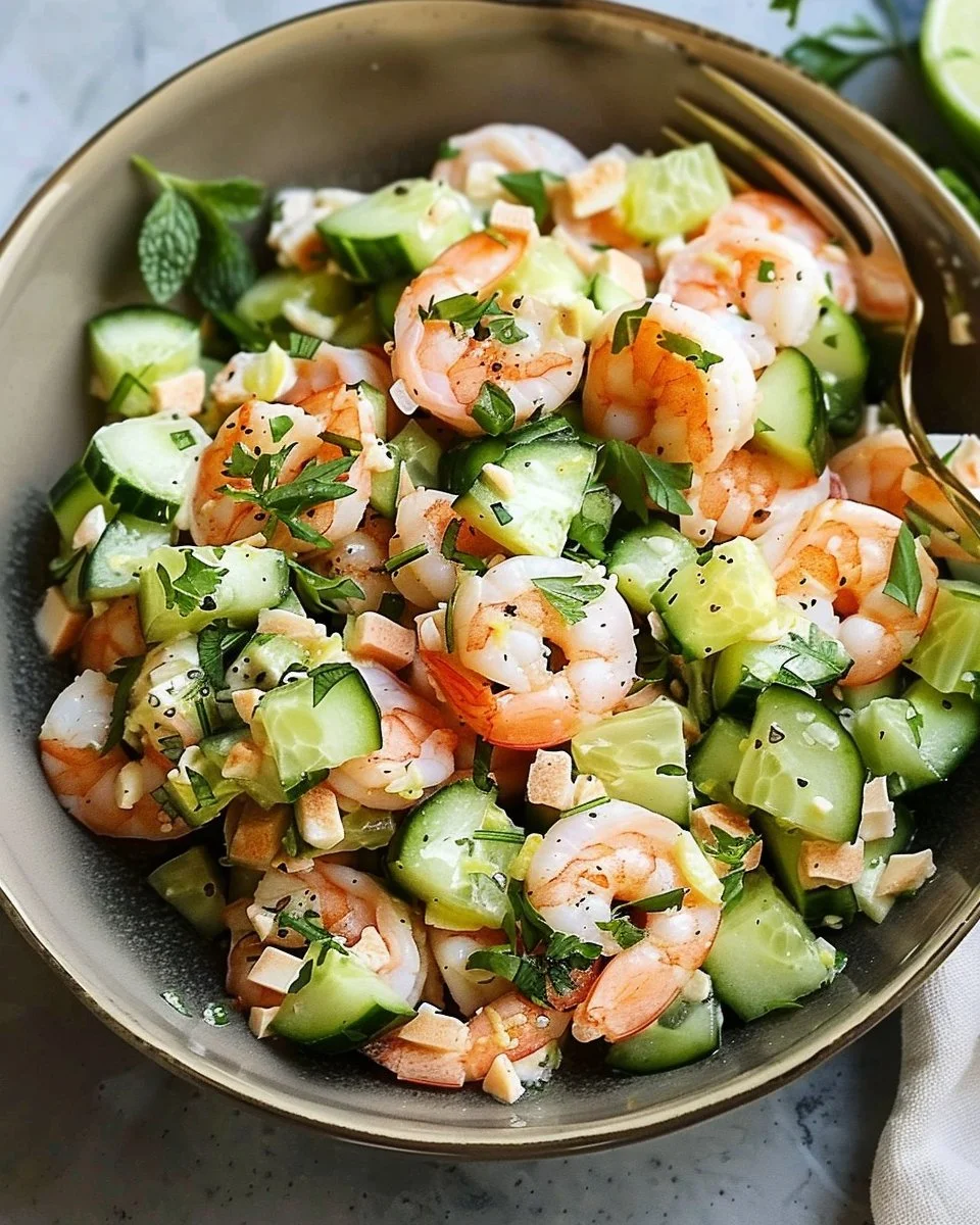 Healthy Cucumber Shrimp Salad