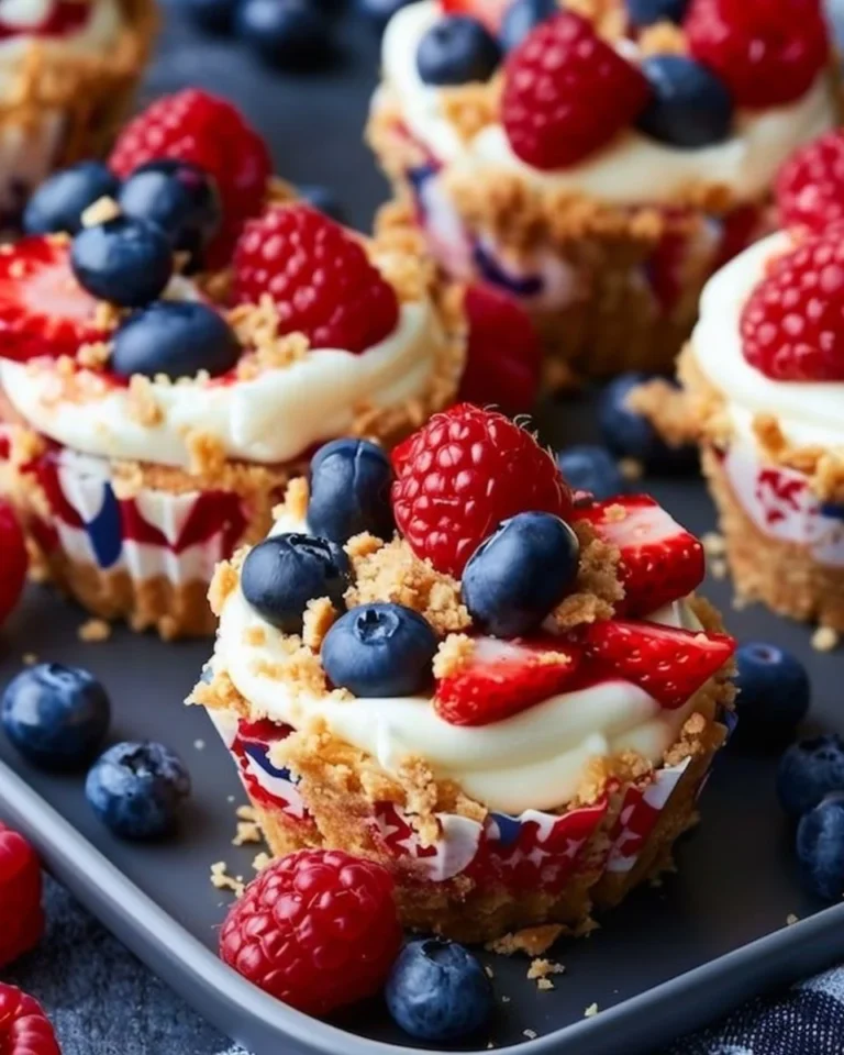 Delicious cheesecake cups perfect for Fourth of July celebrations and summer gatherings