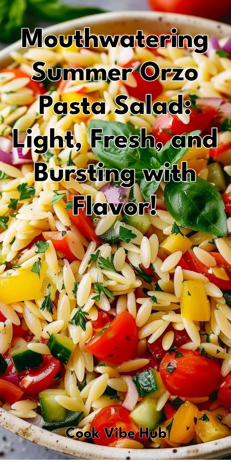 Easy Summer Orzo Pasta Salad Recipe