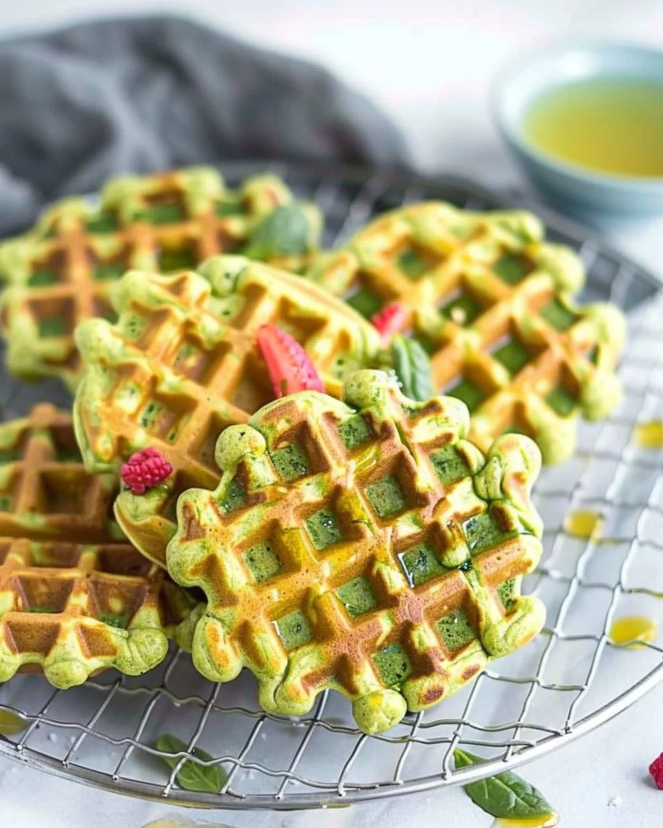 Freezer-Friendly Spinach Waffles