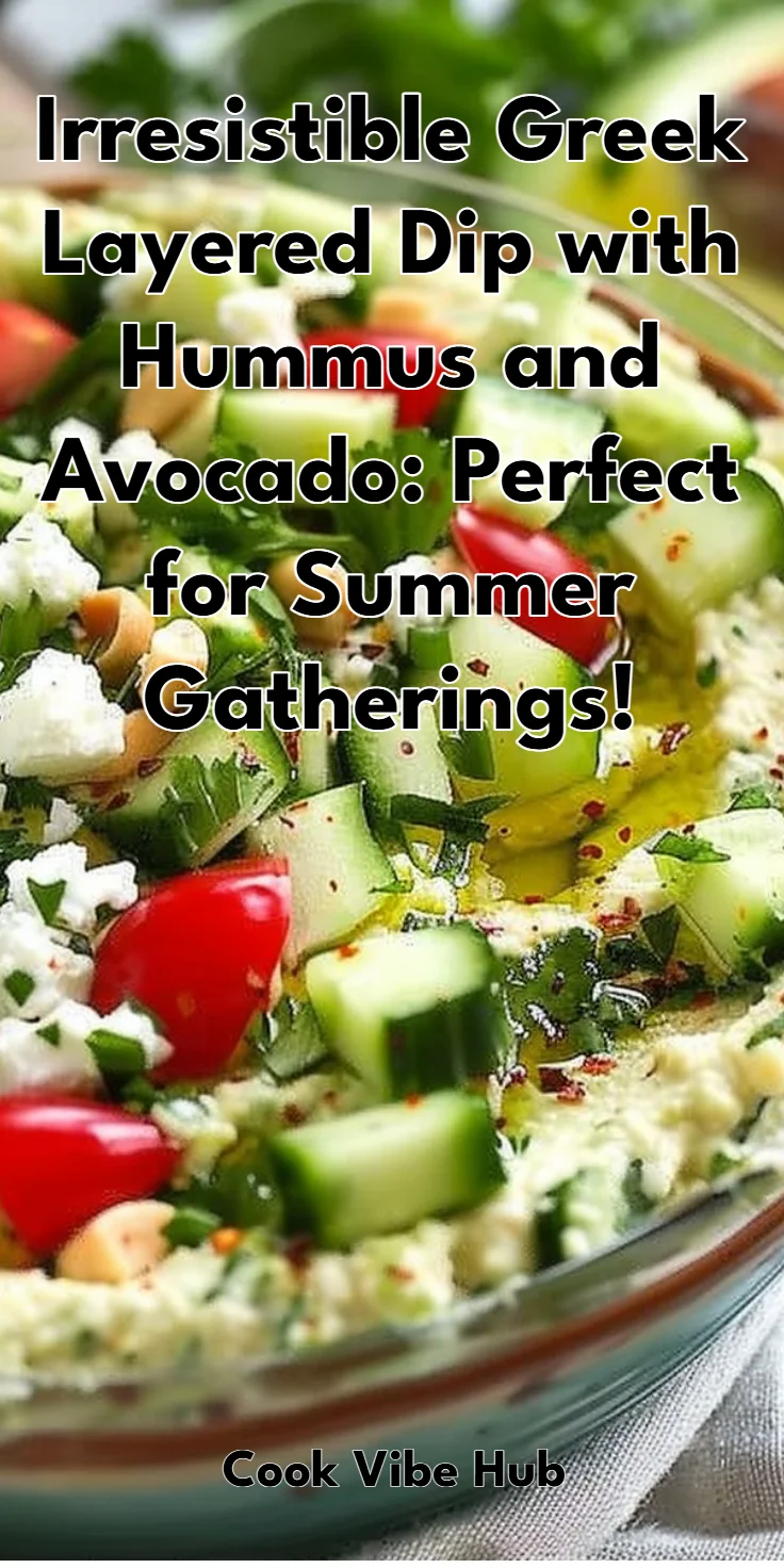 Greek Layered Dip with Hummus and Avocado