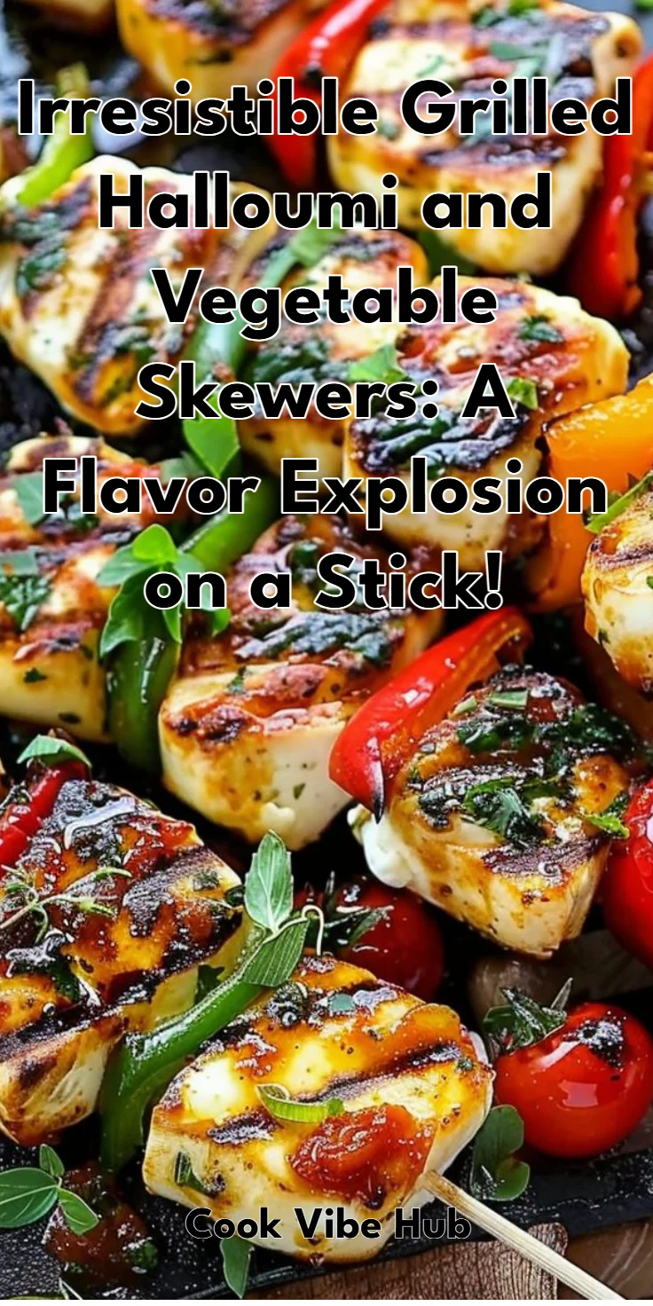 Grilled Halloumi and Mixed Vegetable Skewers