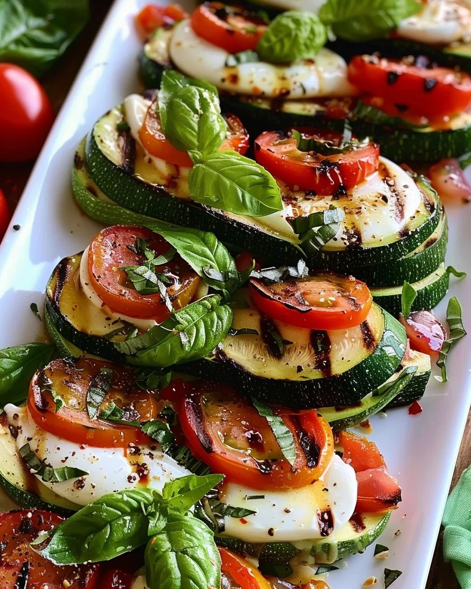 Grilled Zucchini Caprese