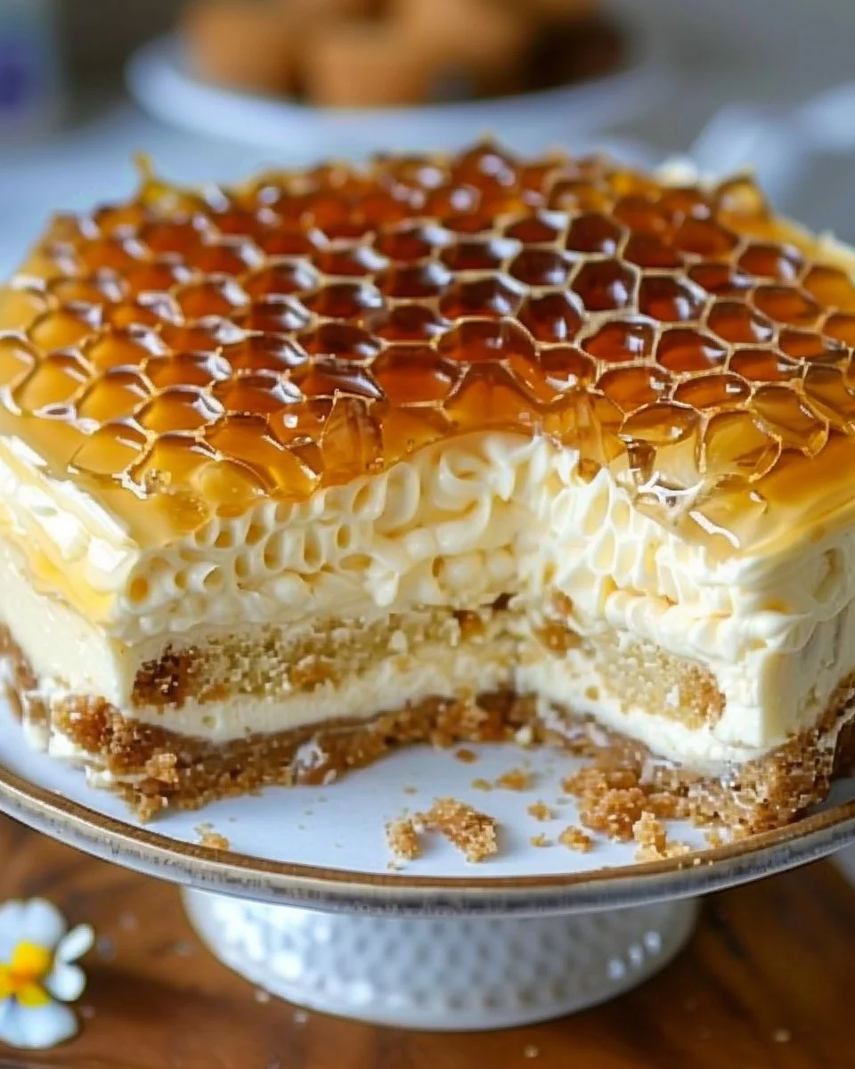 Honeycomb Cheesecake Cake