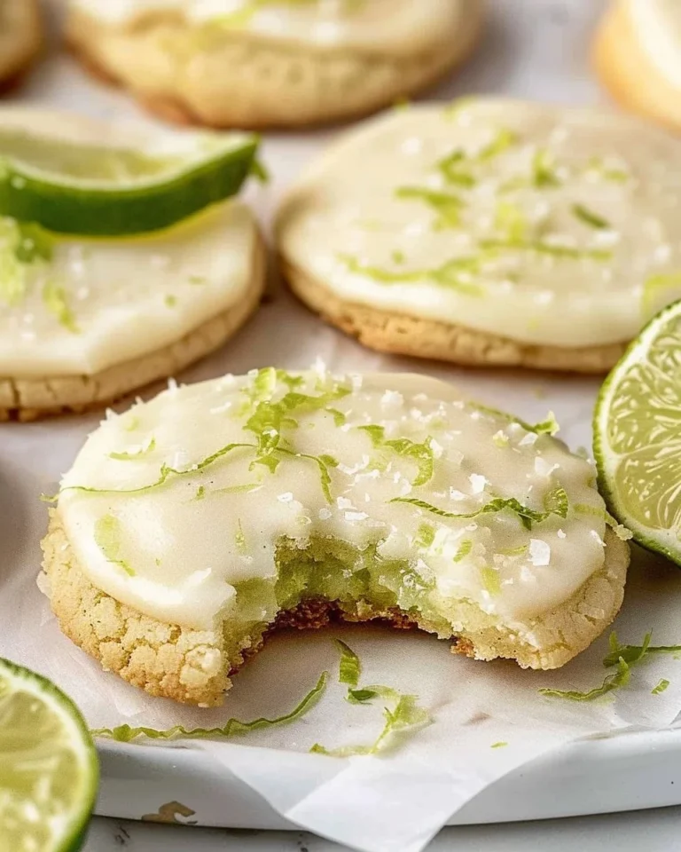 Delicious homemade Key Lime Cookies arranged on a plate