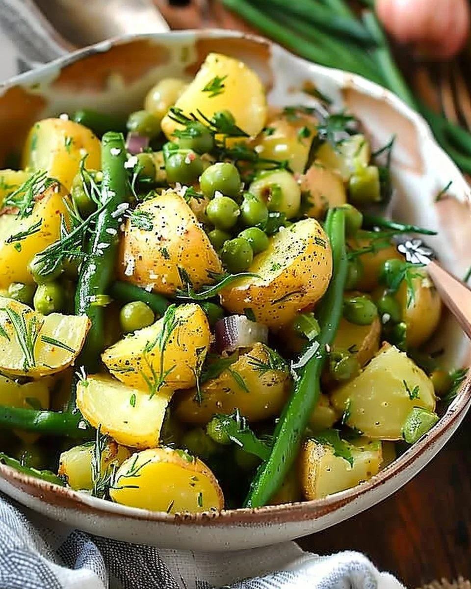 French Green Bean Potato Salad (No Mayo)